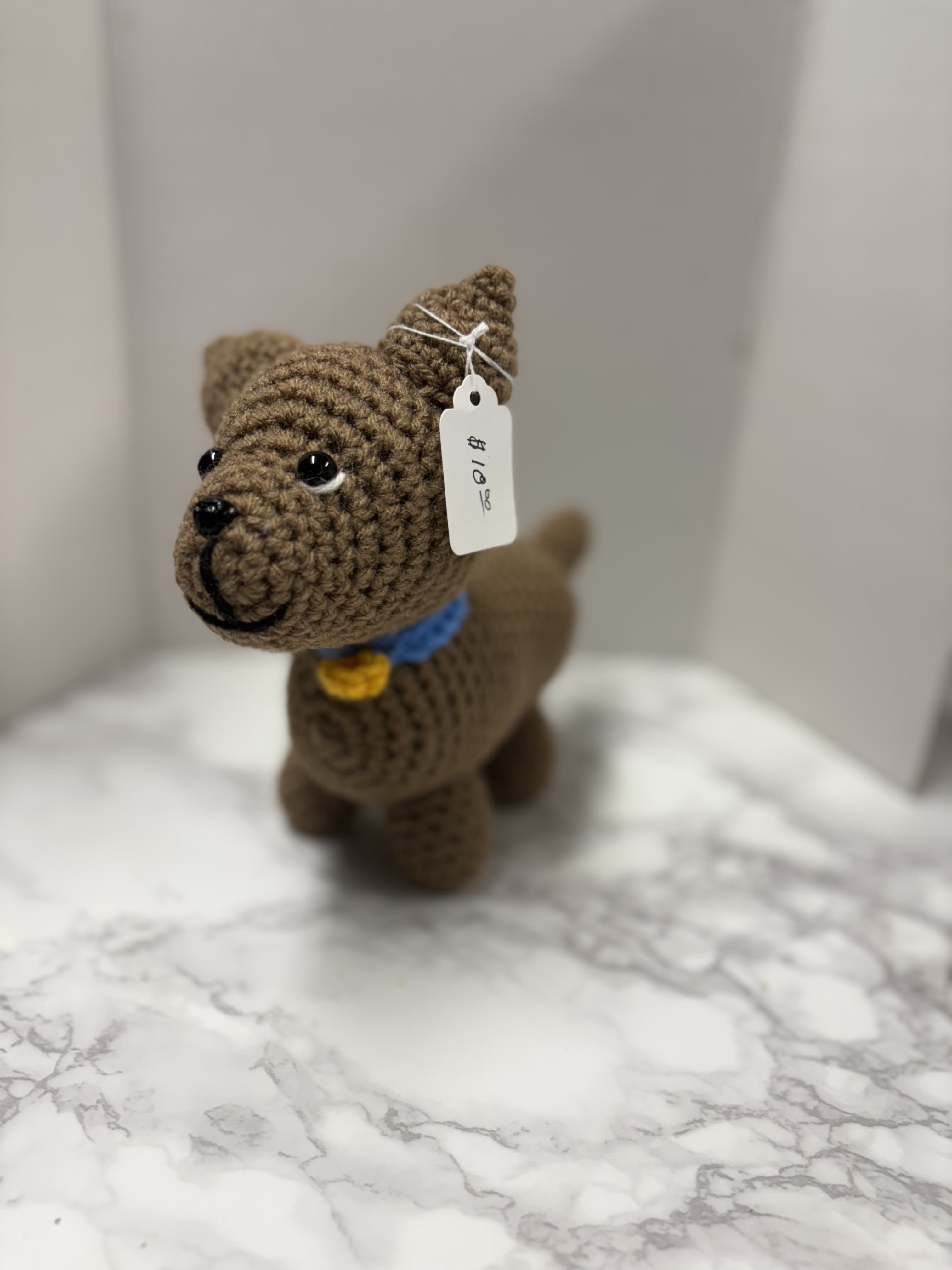 Snuggly Hand-Crocheted Standing Dog